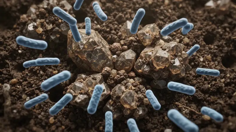 Toprakta mavi Bacillus kolonileri